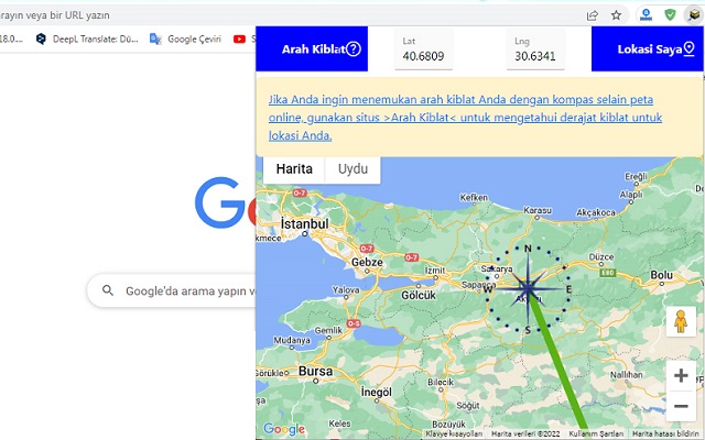 Arah Kiblat chrome谷歌浏览器插件_扩展第1张截图