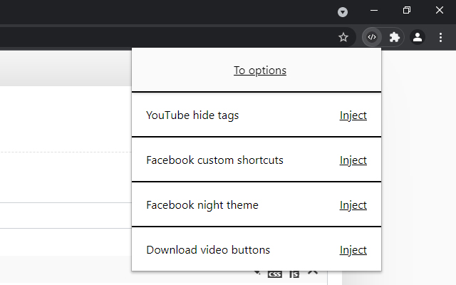 Sites custom codes - inject CSS and JS chrome谷歌浏览器插件_扩展第1张截图