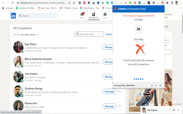 Linkedin Connection Eraser chrome谷歌浏览器插件_扩展第1张截图