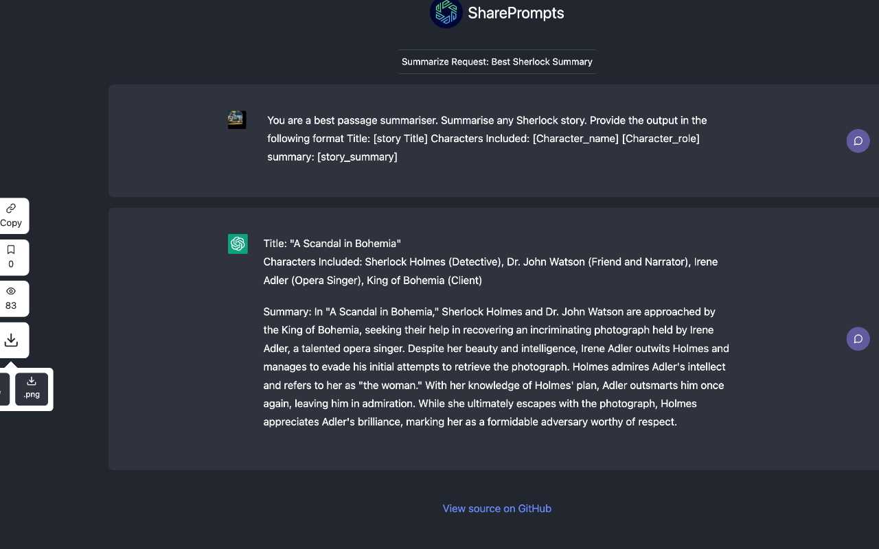 SharePrompts: Share your ChatGPT,Bard Prompts chrome谷歌浏览器插件_扩展第2张截图