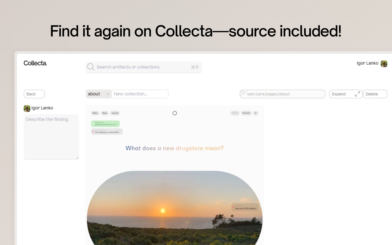 Collecta chrome谷歌浏览器插件_扩展第1张截图