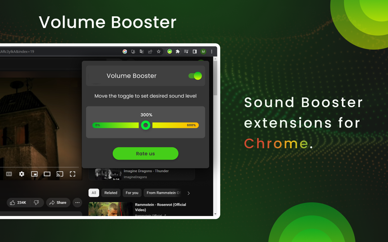 Volume Booster: Sound Booster tool chrome谷歌浏览器插件_扩展第2张截图