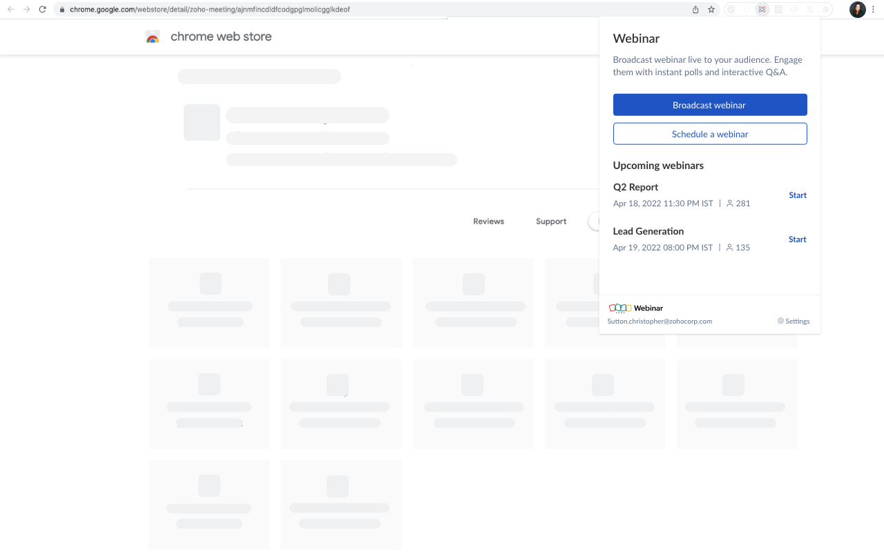 Zoho Webinar chrome谷歌浏览器插件_扩展第4张截图