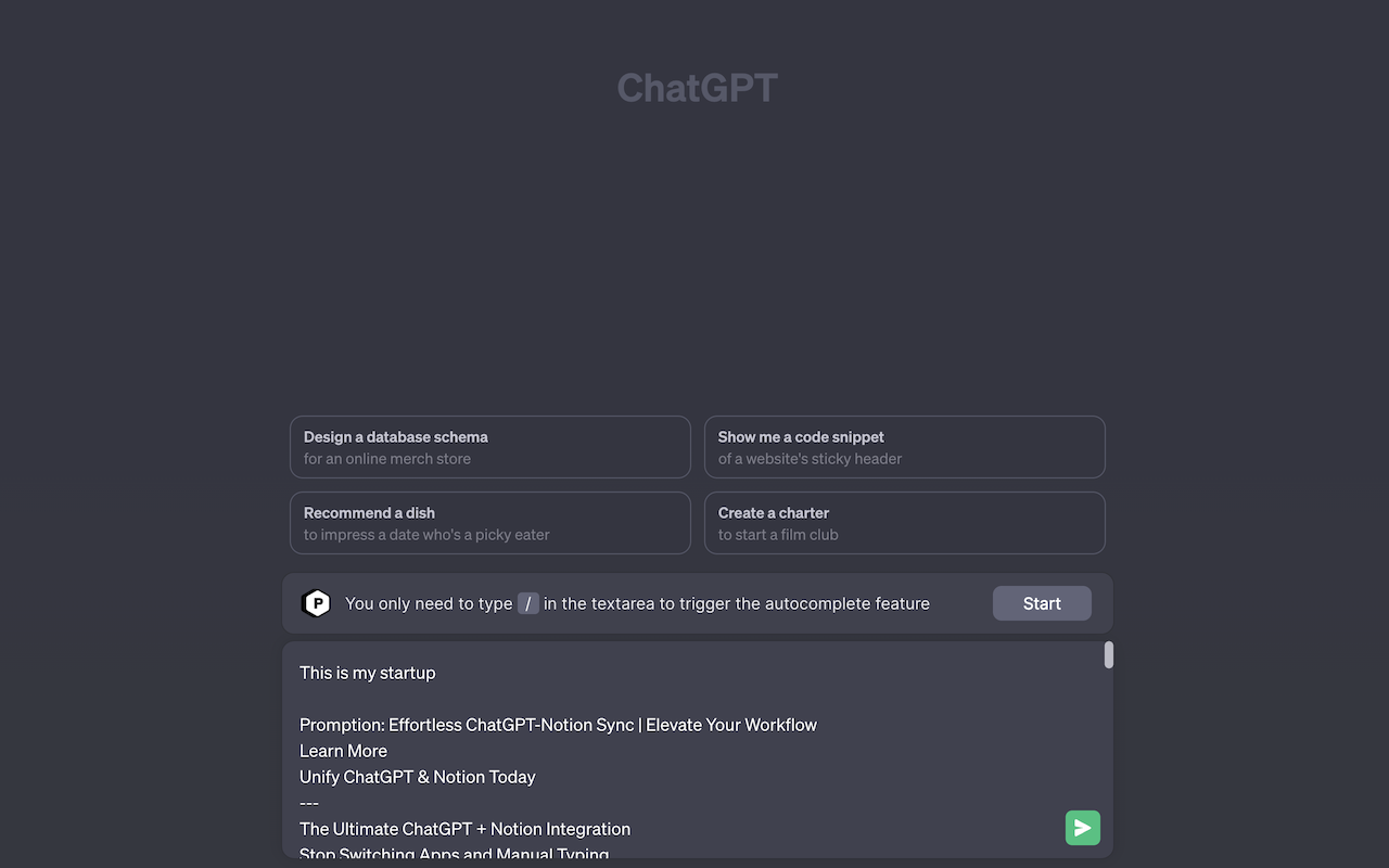 Promption: Notion Integration for ChatGPT chrome谷歌浏览器插件_扩展第3张截图