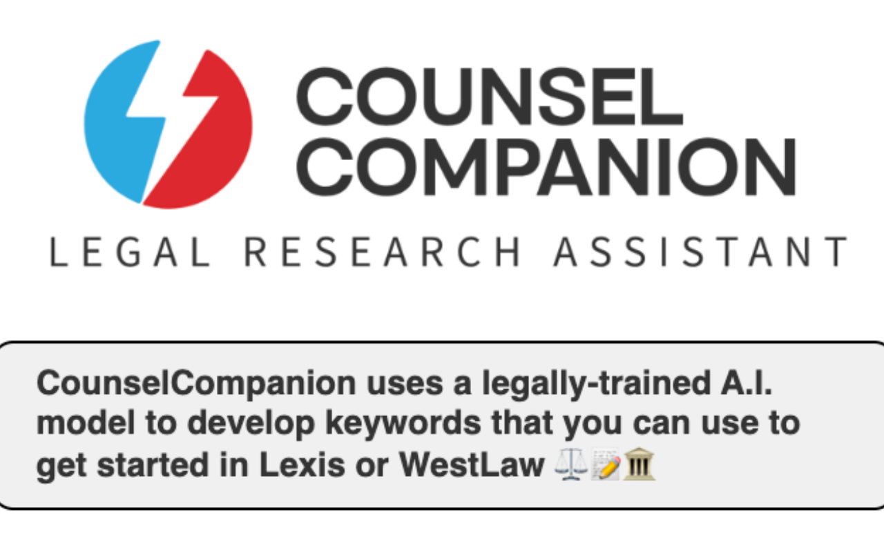 Counsel Companion - Research chrome谷歌浏览器插件_扩展第1张截图