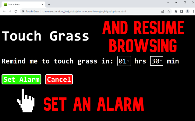 Touch Grass chrome谷歌浏览器插件_扩展第2张截图