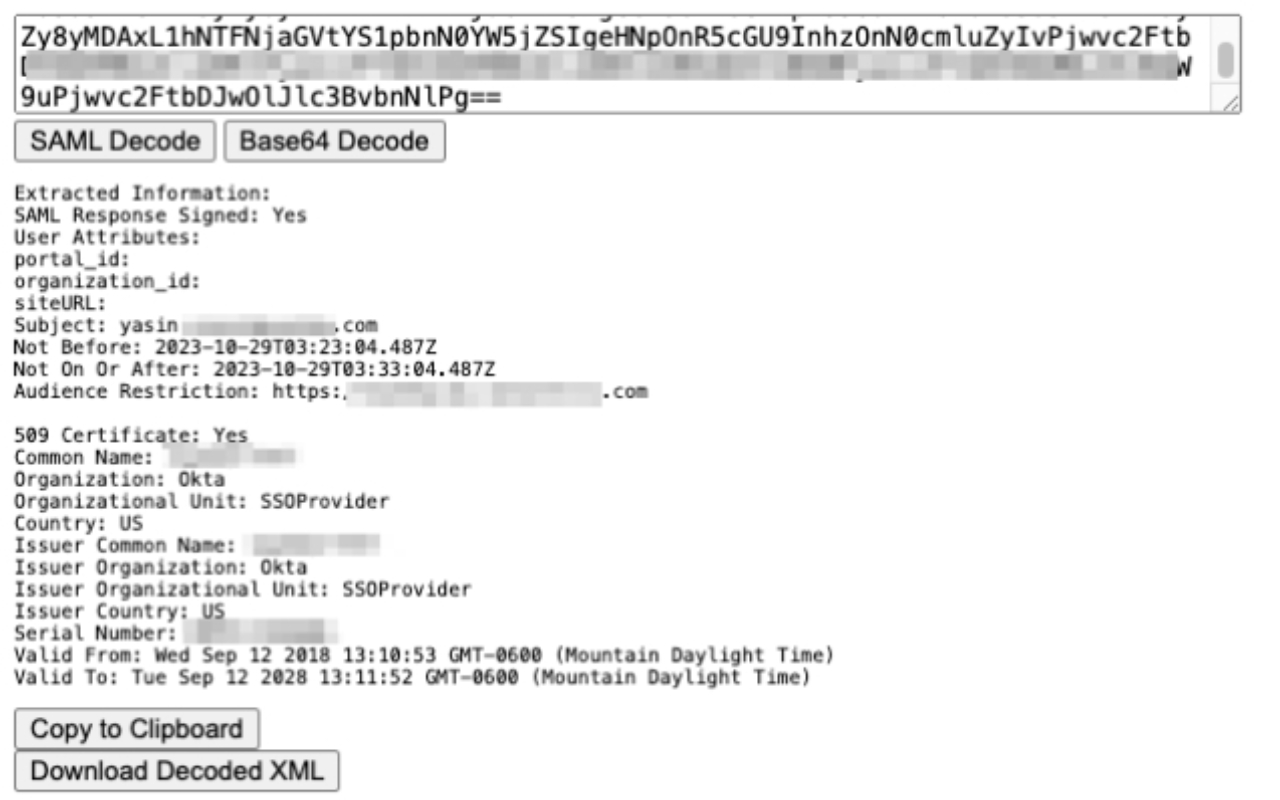 SAML Response Decoder chrome谷歌浏览器插件_扩展第2张截图