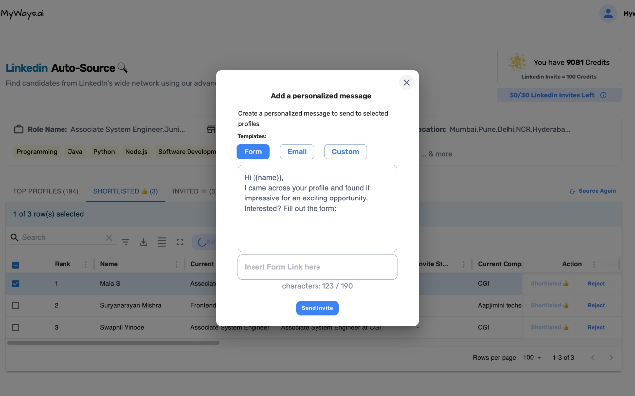 MyWays.ai LinkedIn Auto Invite chrome谷歌浏览器插件_扩展第1张截图