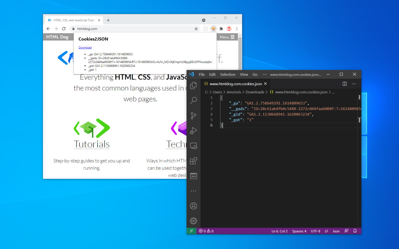 Cookies2JSON chrome谷歌浏览器插件_扩展第1张截图