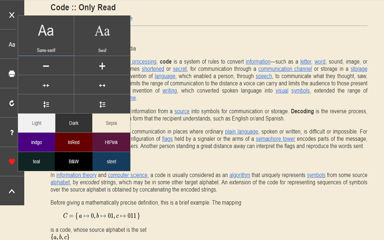 Only Read chrome谷歌浏览器插件_扩展第2张截图