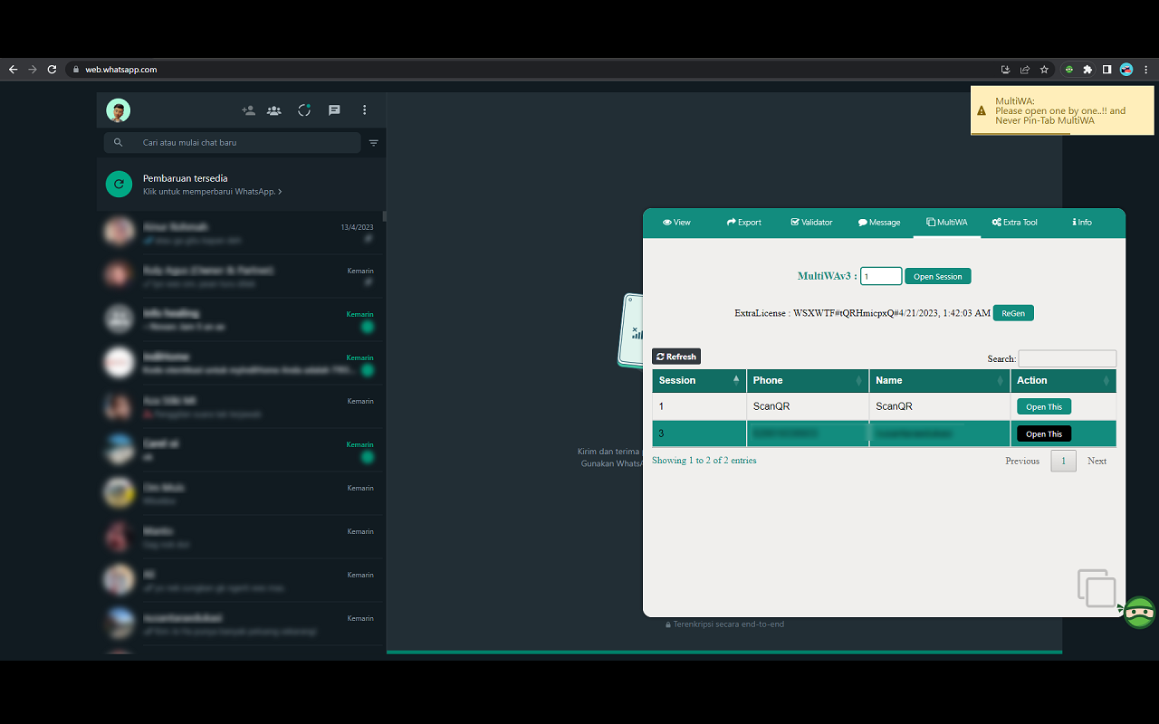 WASenderPro Ninja Profesional M3 chrome谷歌浏览器插件_扩展第2张截图