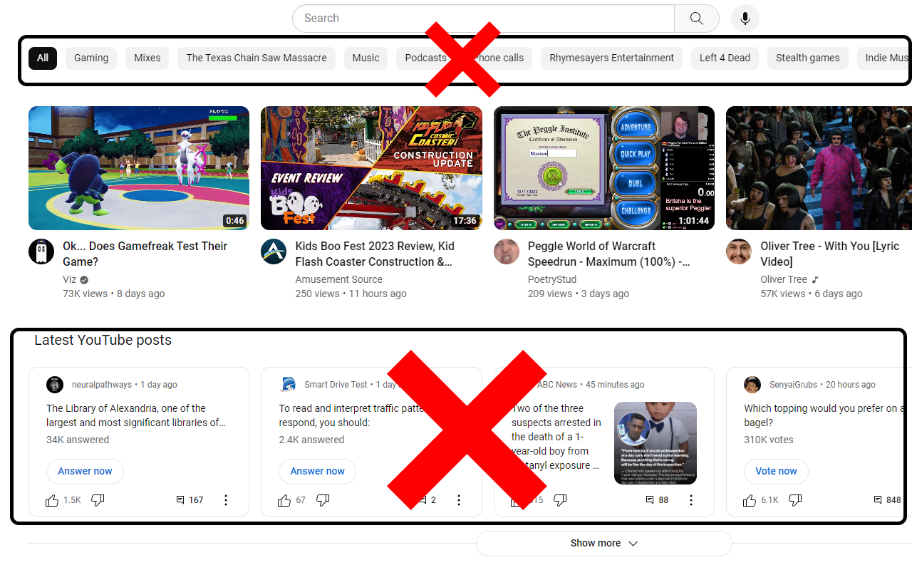YouTube: No Shorts, No Community, No Nonsense chrome谷歌浏览器插件_扩展第2张截图