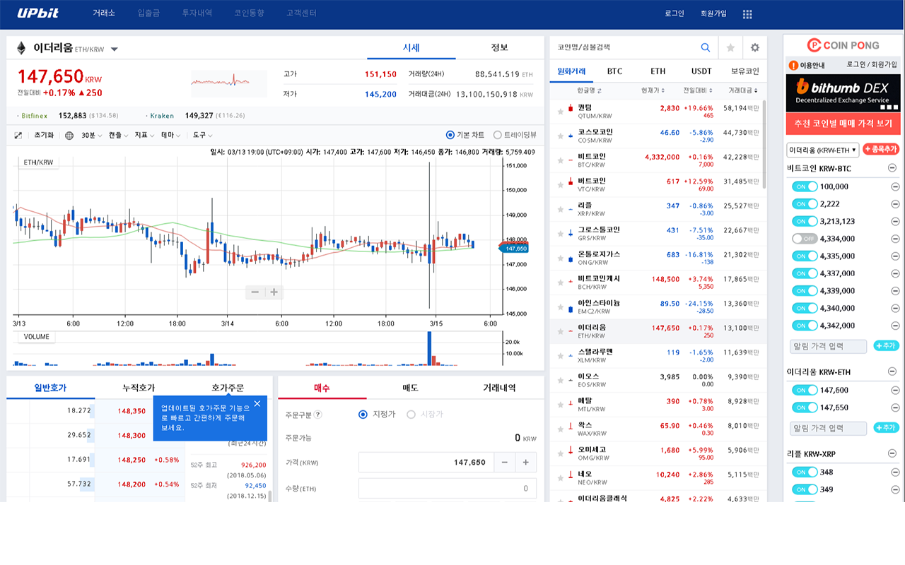 코인퐁 (업비트) chrome谷歌浏览器插件_扩展第1张截图