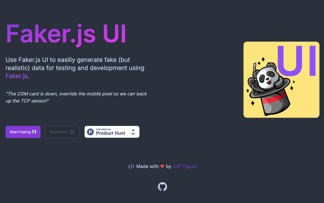 Faker.js UI chrome谷歌浏览器插件_扩展第2张截图