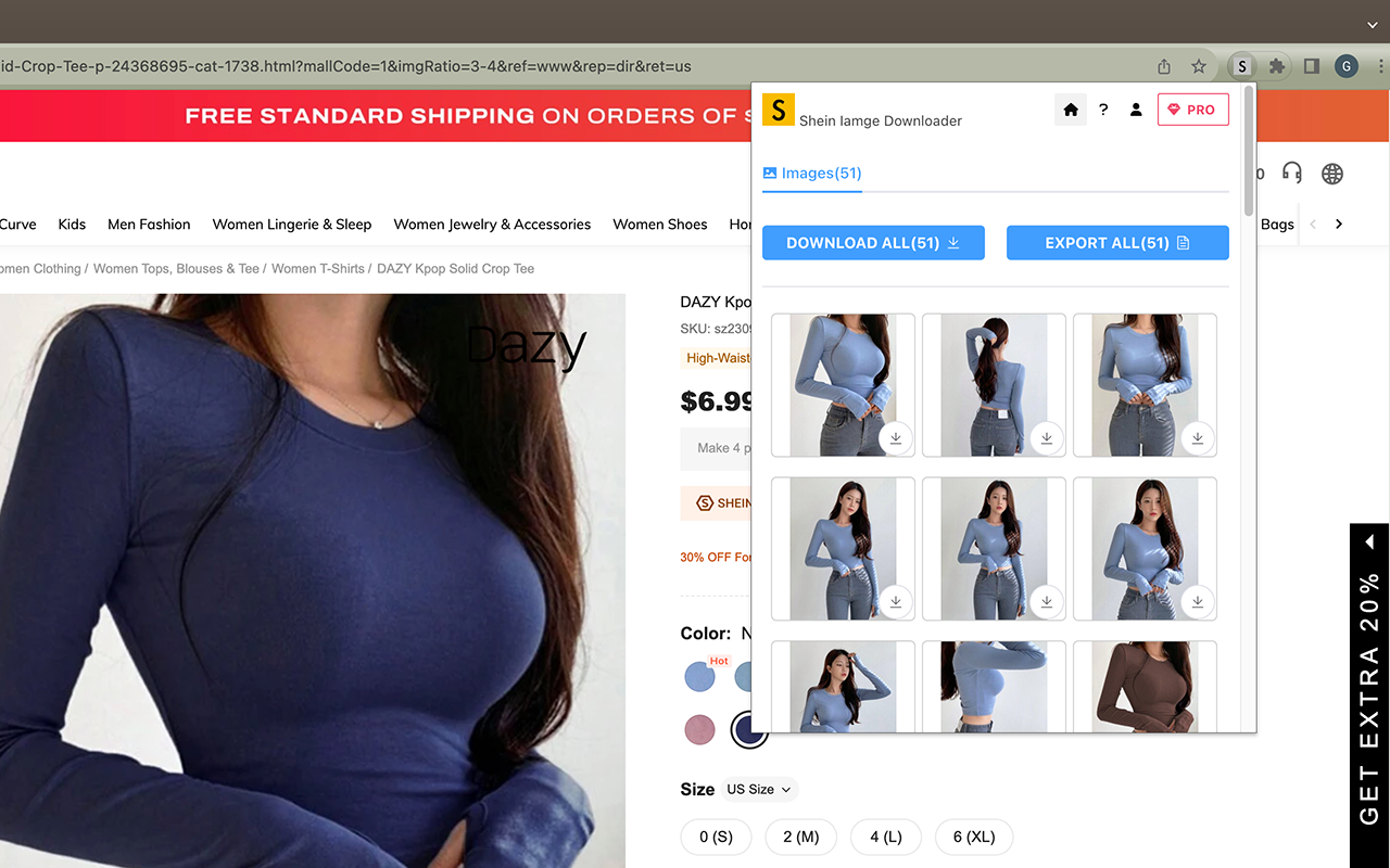 Shein Image Downloader chrome谷歌浏览器插件_扩展第2张截图