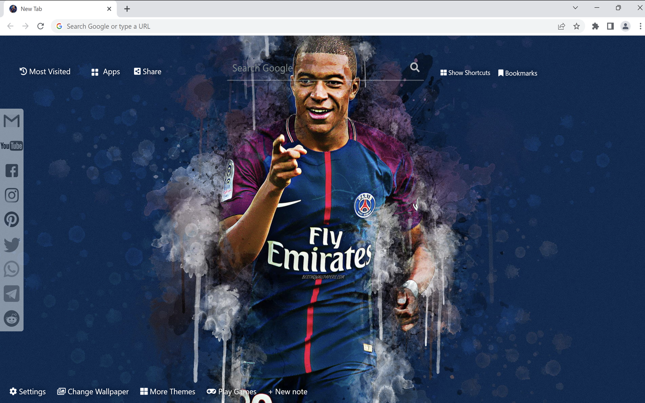 Mbappe Wallpaper New Tab chrome谷歌浏览器插件_扩展第2张截图