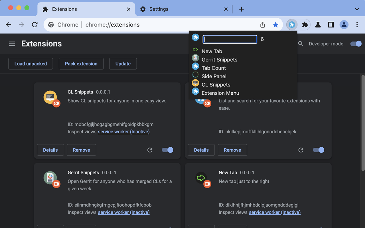 Extension Menu chrome谷歌浏览器插件_扩展第1张截图