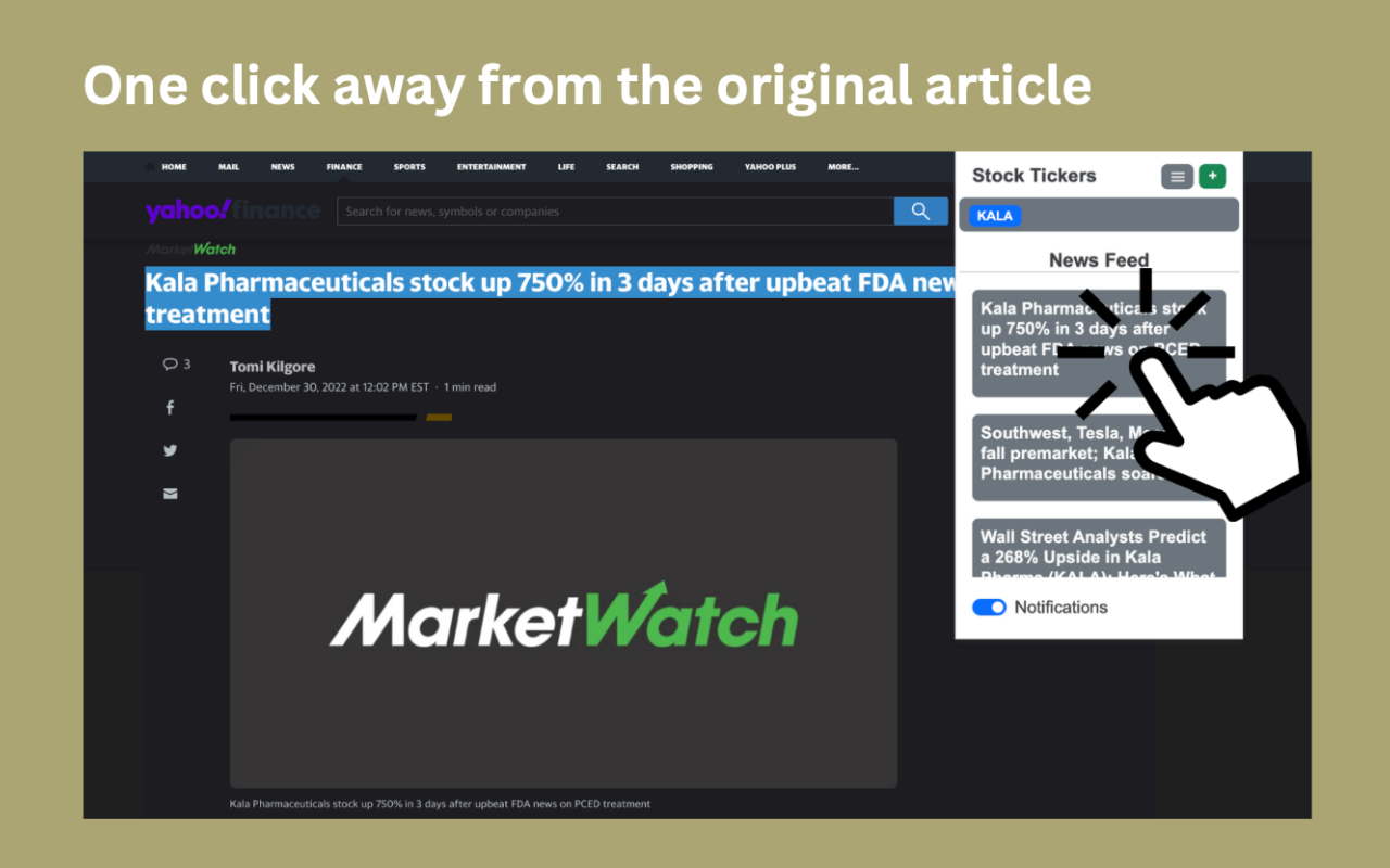 Stock Ticker News Alerts chrome谷歌浏览器插件_扩展第1张截图