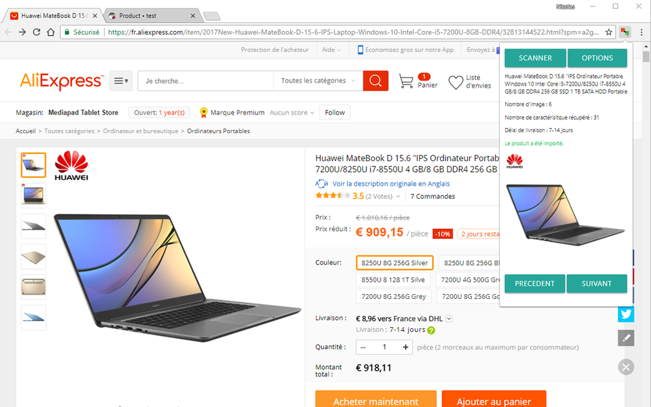 AliExpress Prestashop Importer FR chrome谷歌浏览器插件_扩展第2张截图