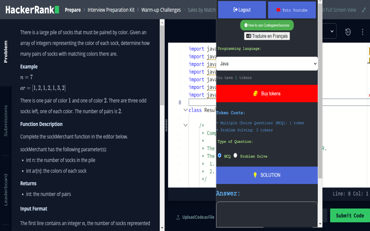 HackerrankSolutions chrome谷歌浏览器插件_扩展第5张截图