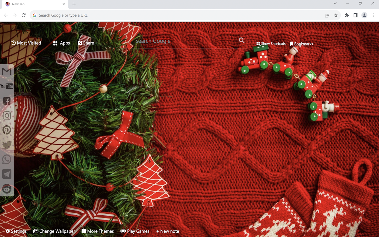 Christmas Wallpaper New Tab chrome谷歌浏览器插件_扩展第1张截图