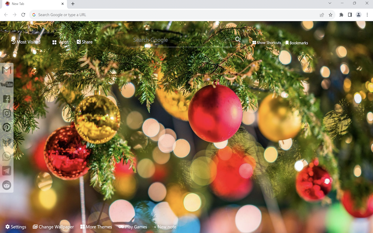 Christmas Wallpaper New Tab chrome谷歌浏览器插件_扩展第2张截图