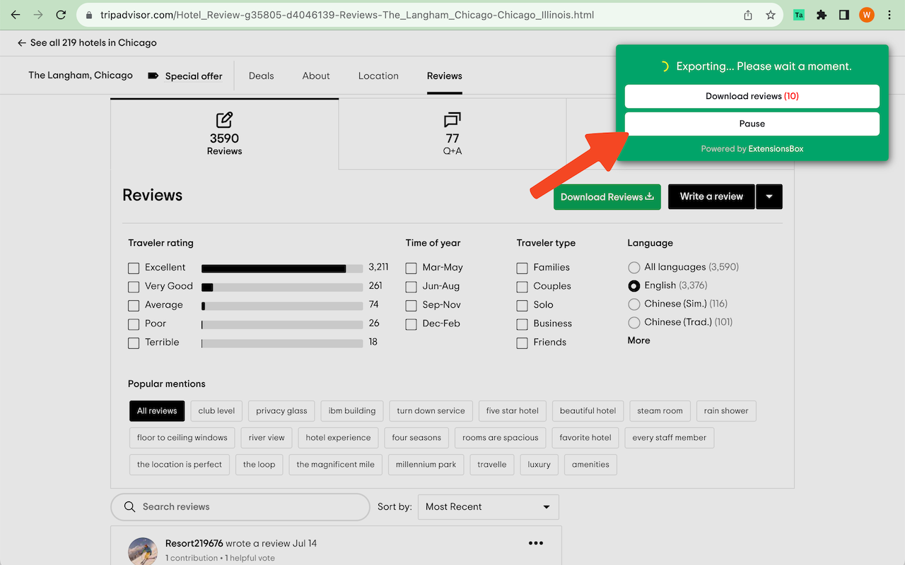 TripAdvisor® Review Scraper chrome谷歌浏览器插件_扩展第4张截图