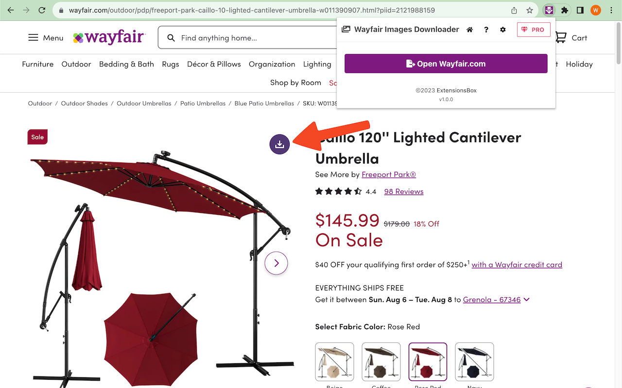 Wayfair Images Downloader chrome谷歌浏览器插件_扩展第1张截图