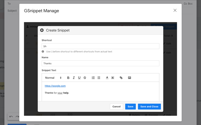 TextExpander for Gmail chrome谷歌浏览器插件_扩展第2张截图