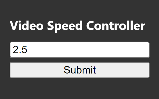 Video Speed Controller chrome谷歌浏览器插件_扩展第1张截图