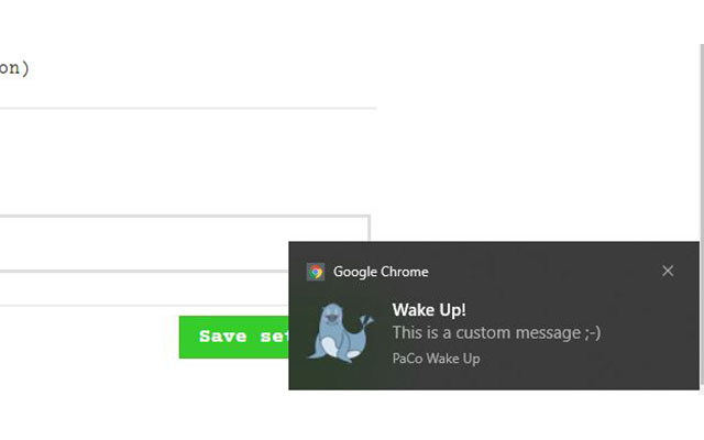 PaCo Wake Up chrome谷歌浏览器插件_扩展第1张截图