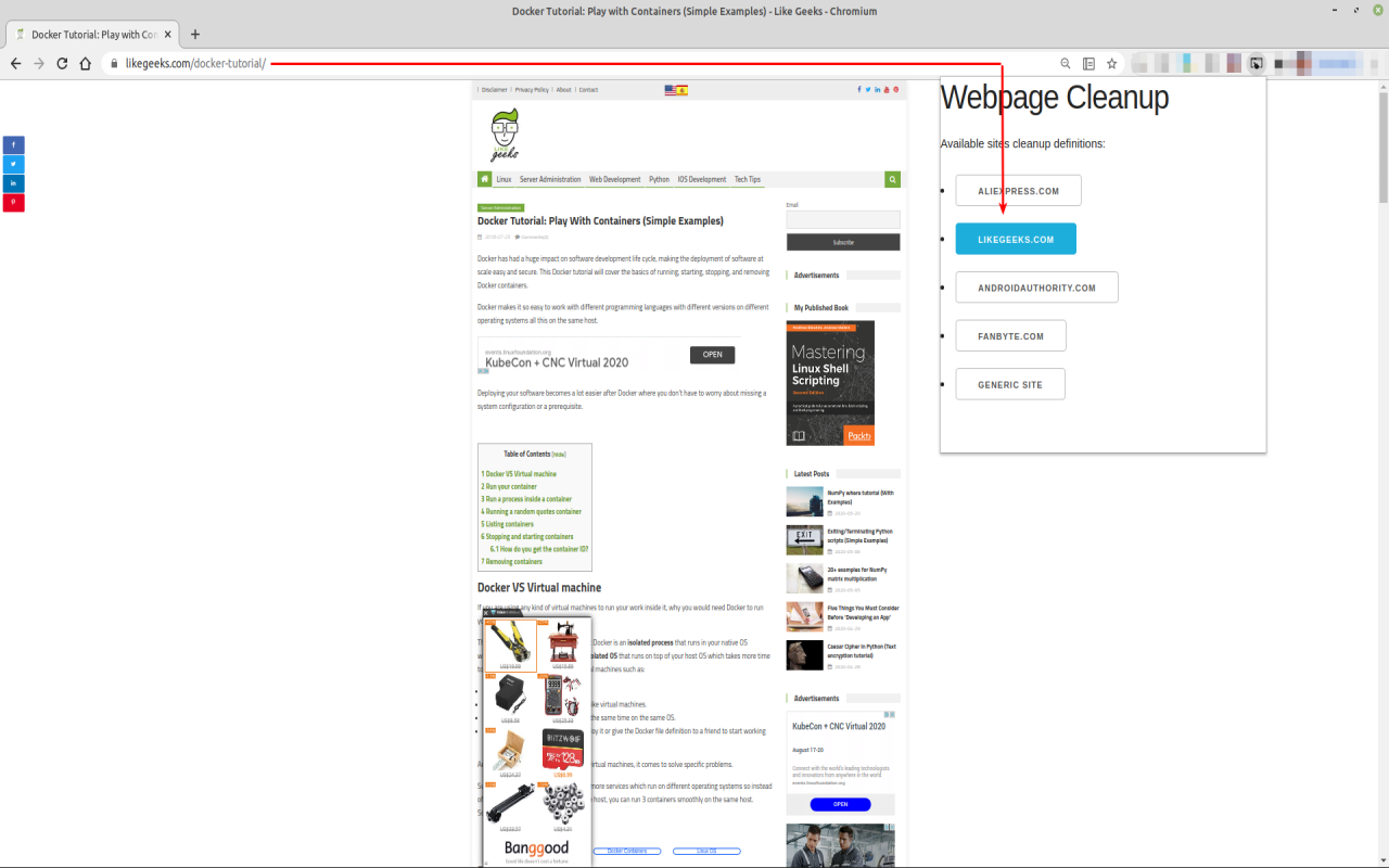 Webpage(s) Cleanup chrome谷歌浏览器插件_扩展第3张截图