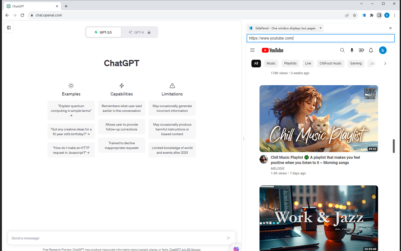 易用侧边栏 Pro - 一个窗口同时打开两个页面 chrome谷歌浏览器插件_扩展第1张截图