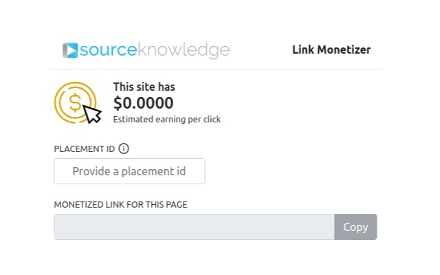 SourceKnowledge Link Monetizer chrome谷歌浏览器插件_扩展第1张截图