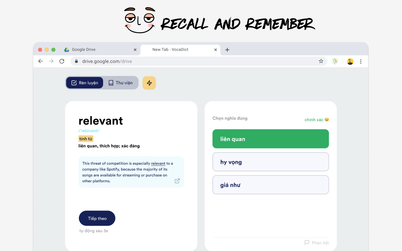 VocaDict - Search Once, Remember Forever chrome谷歌浏览器插件_扩展第2张截图