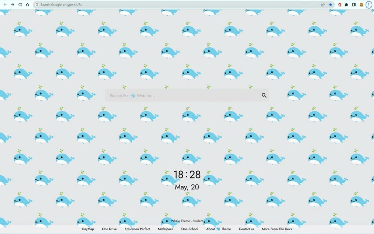 Whale New Tab Theme chrome谷歌浏览器插件_扩展第1张截图