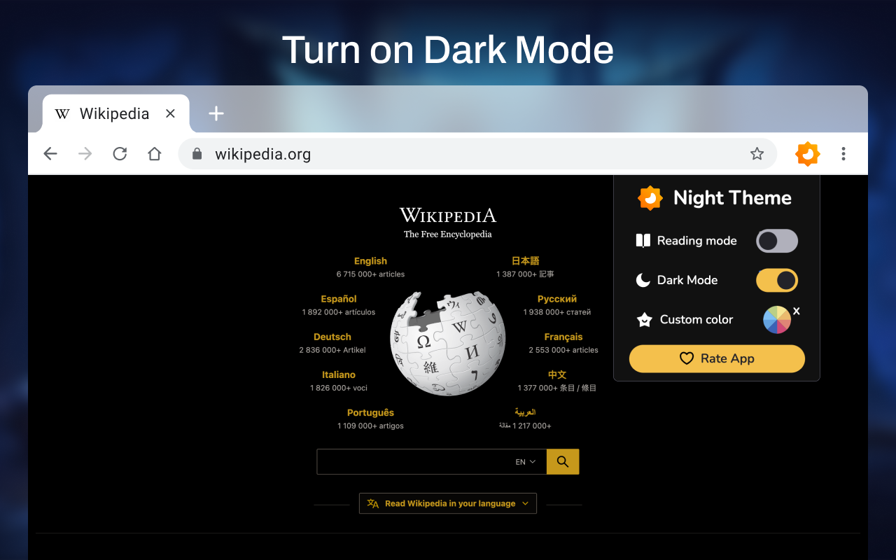 Classic Dark Theme for Web chrome谷歌浏览器插件_扩展第1张截图