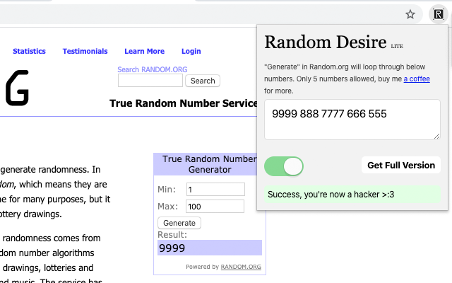 Random Desire Lite chrome谷歌浏览器插件_扩展第1张截图