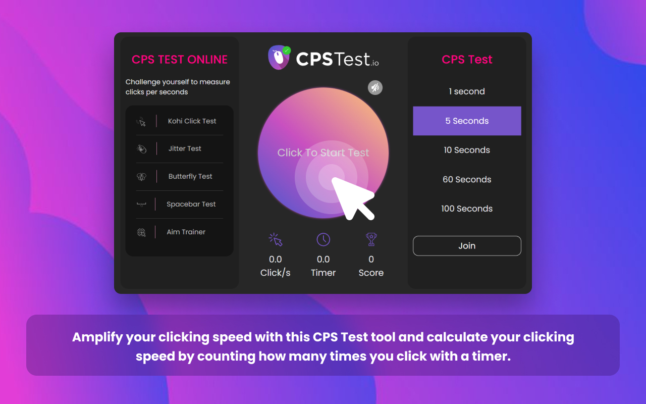 CPS Test / CPS Tester / Click Test chrome谷歌浏览器插件_扩展第2张截图