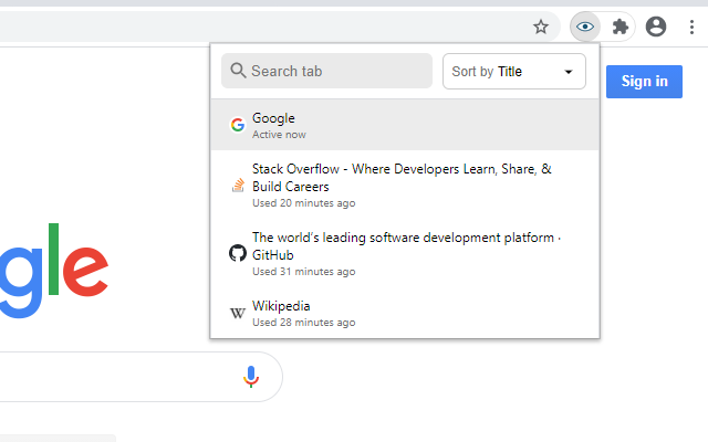 Simple Tab Overview chrome谷歌浏览器插件_扩展第1张截图