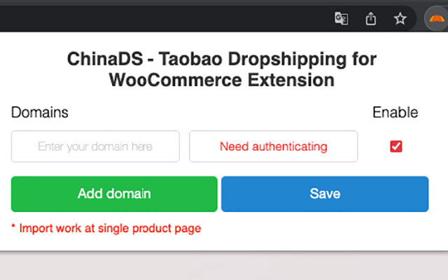 ChinaDS - Taobao Dropshipping for WooCommerce chrome谷歌浏览器插件_扩展第1张截图