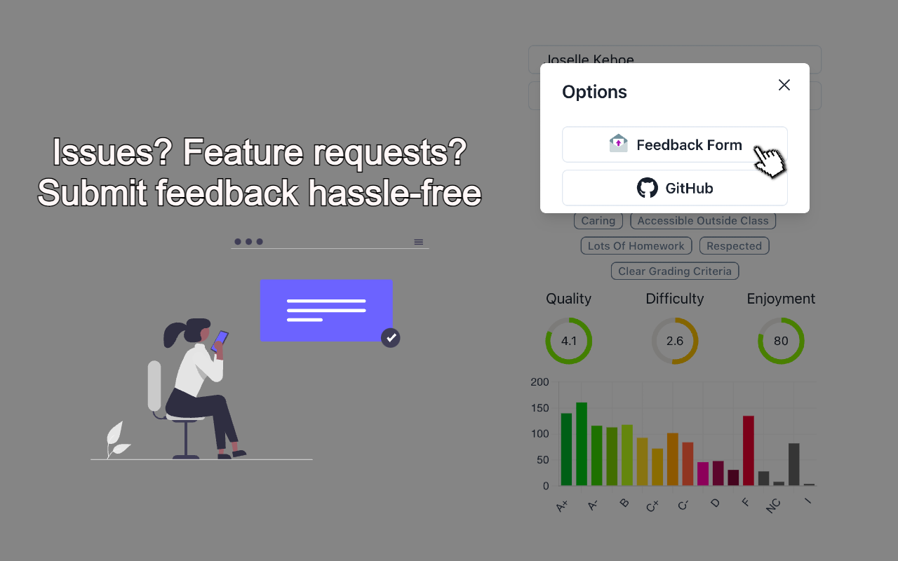 ProfStats UT Dallas chrome谷歌浏览器插件_扩展第3张截图