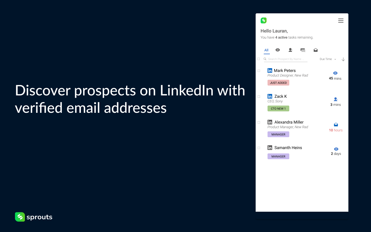 Sprouts Engage: Sales Engagement on LinkedIn chrome谷歌浏览器插件_扩展第1张截图