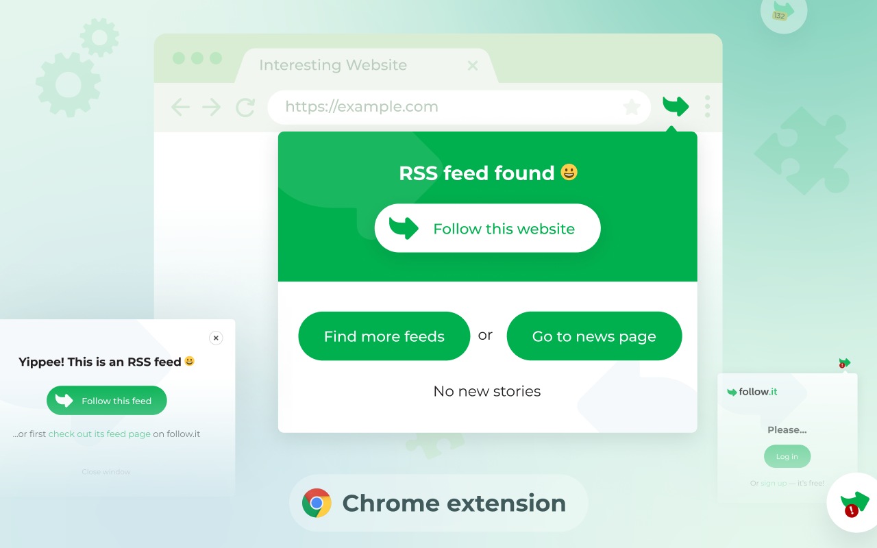 Follow websites (RSS Reader) chrome谷歌浏览器插件_扩展第1张截图