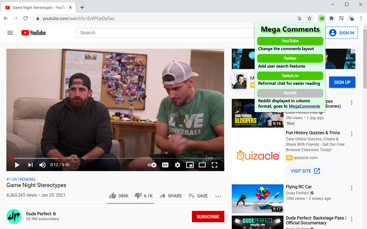 MegaComments: YouTube Twitter Twitch & Reddit chrome谷歌浏览器插件_扩展第1张截图