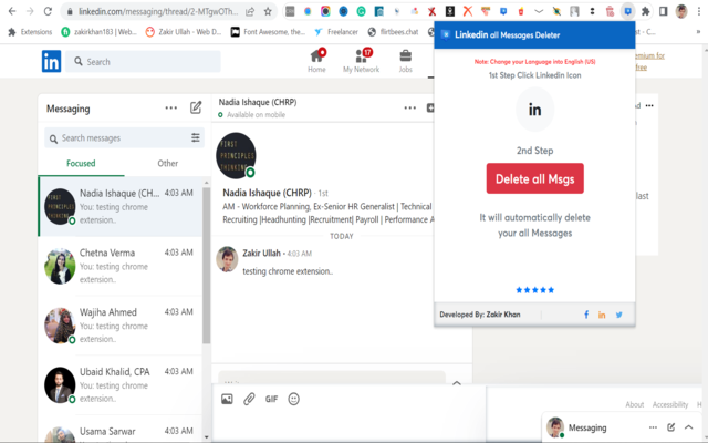 Linkedin Messages Remover 2023 chrome谷歌浏览器插件_扩展第2张截图