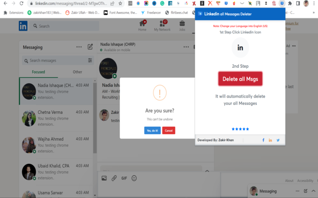 Linkedin Messages Remover 2023 chrome谷歌浏览器插件_扩展第3张截图
