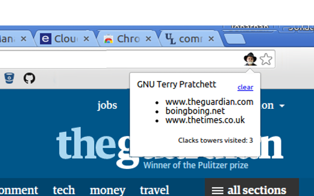 Clacks Tracker - GNU Terry Pratchett chrome谷歌浏览器插件_扩展第1张截图