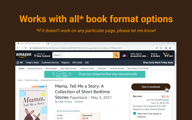 Amazon to Goodreads Navigator chrome谷歌浏览器插件_扩展第2张截图