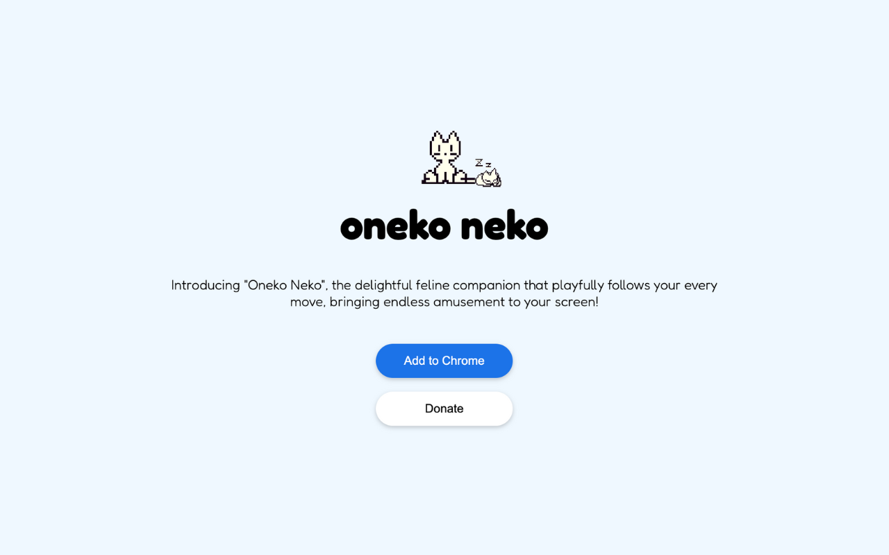Oneko Neko chrome谷歌浏览器插件_扩展第3张截图